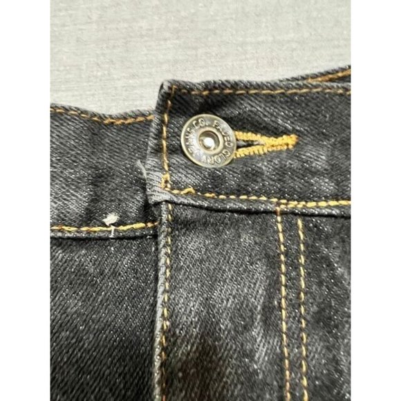 Faded Glory Carpenter Shorts Mens 50 Black Denim Pocketed Belted Button Men NWOT - Picture 3 of 10